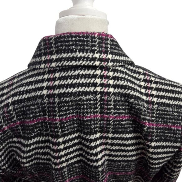 NEW Loft Plaid Long Modern Blazer Coat Jacket - Picture 10 of 13